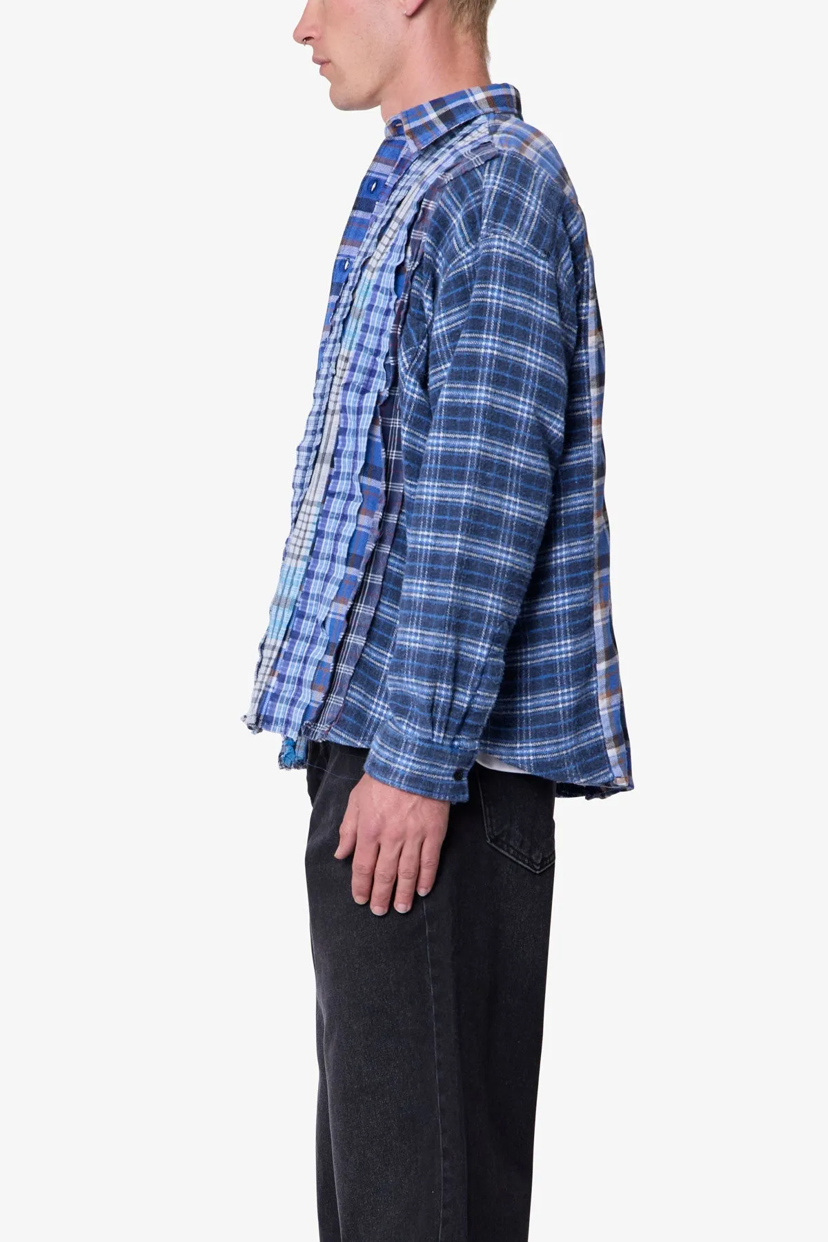 Tuxedo Vintage Flannel Shirt - Blue/Multi sold by MNML product image thumbnail 4
