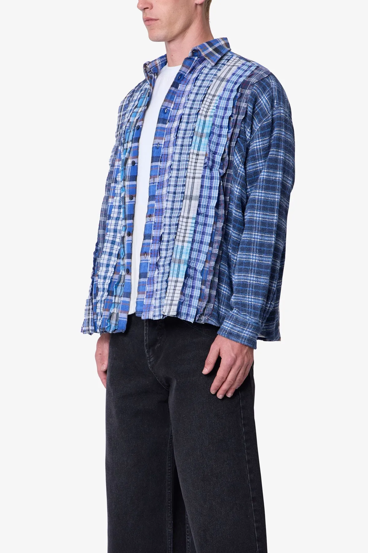 Tuxedo Vintage Flannel Shirt - Blue/Multi sold by MNML product image thumbnail 3