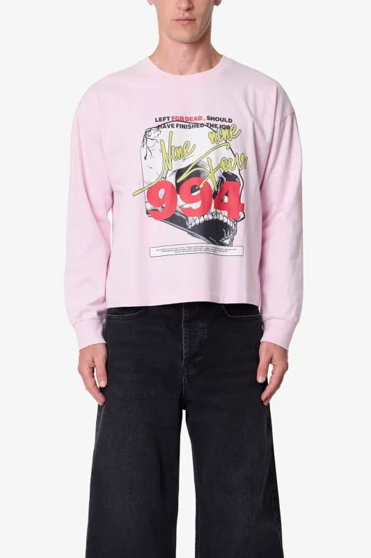 Left For Dead Printed L/S Tee - Lilac sold by MNML