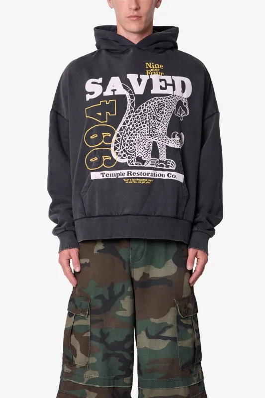 Saved Printed Hoodie - Washed Black sold by MNML