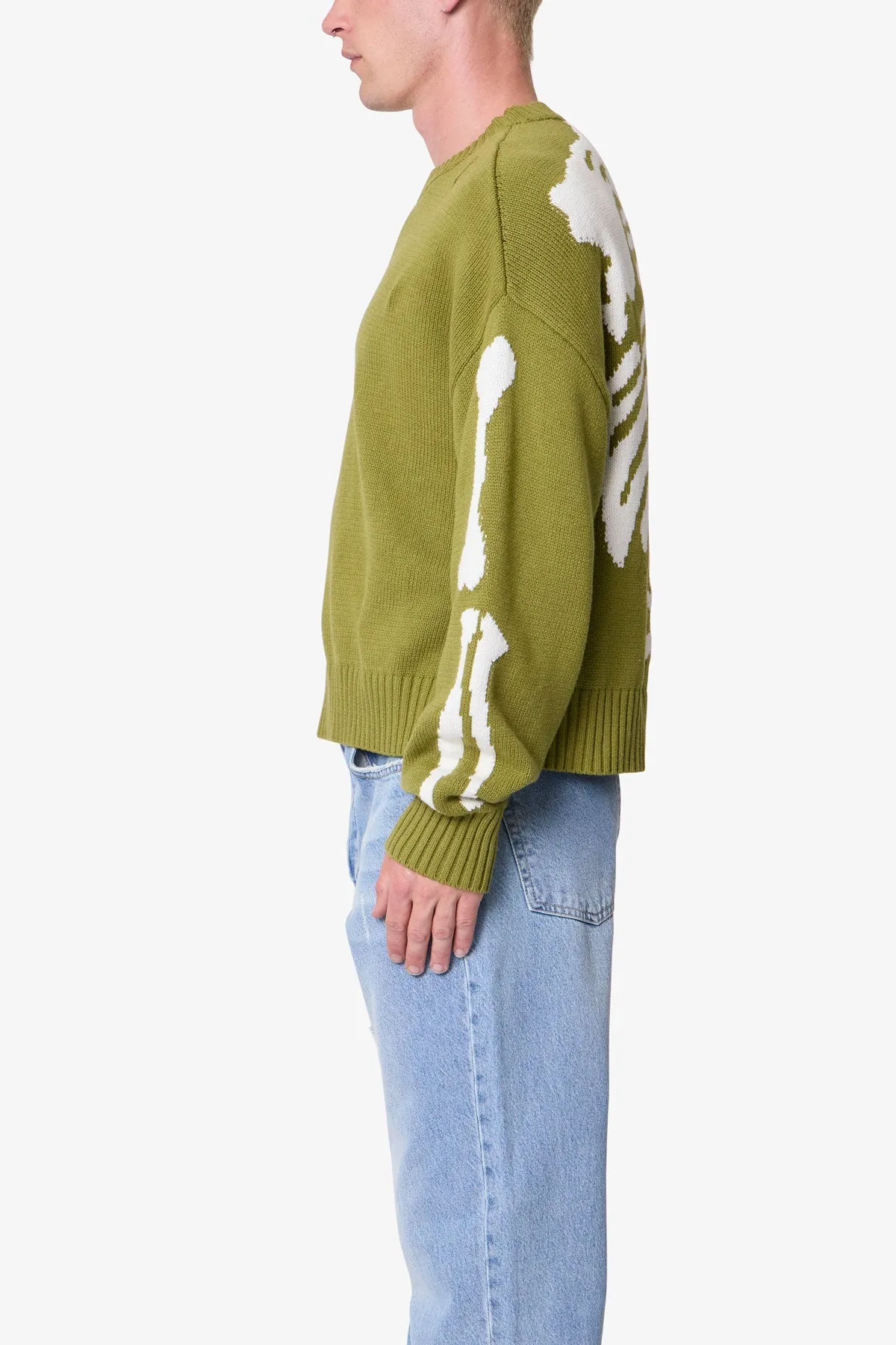 Skeleton Knit Sweater - Moss sold by MNML product image thumbnail 5
