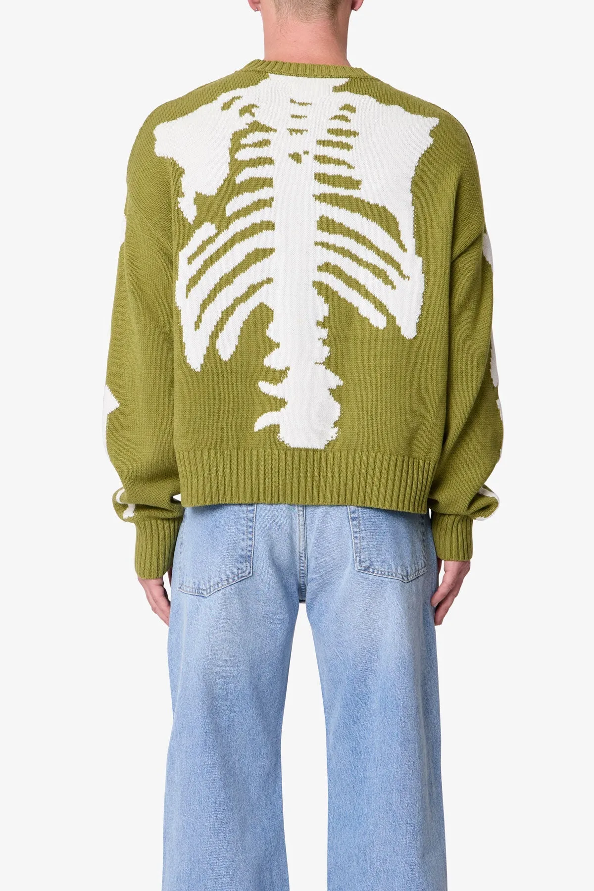Skeleton Knit Sweater - Moss sold by MNML product image thumbnail 2