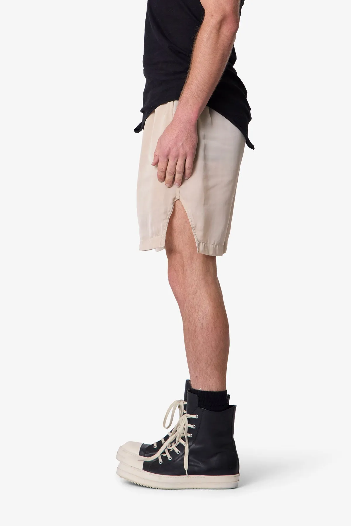 Lightweight Zippered Shorts - Tan sold by MNML product image thumbnail 4