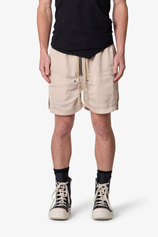 Lightweight Zippered Shorts - Tan sold by MNML