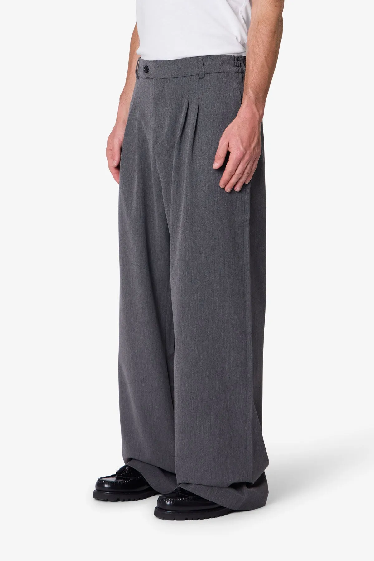 Easy Pleated Trouser Pants - Grey sold by MNML product image thumbnail 4
