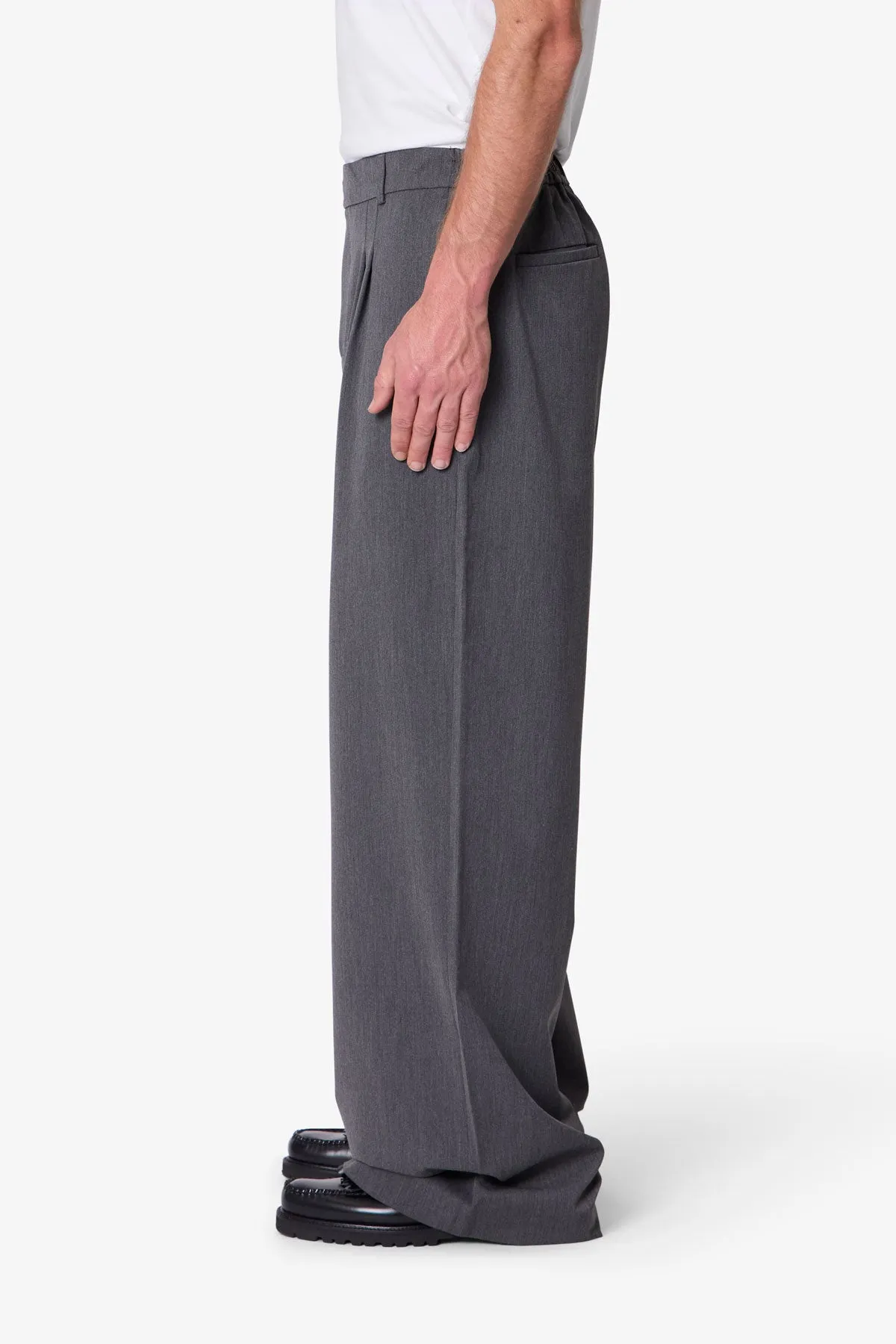 Easy Pleated Trouser Pants - Grey sold by MNML product image thumbnail 5