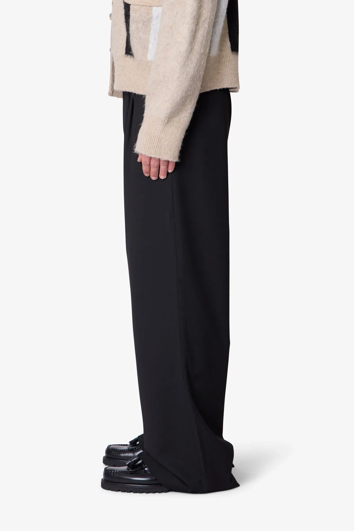 Easy Pleated Trouser Pants - Black sold by MNML product image thumbnail 5