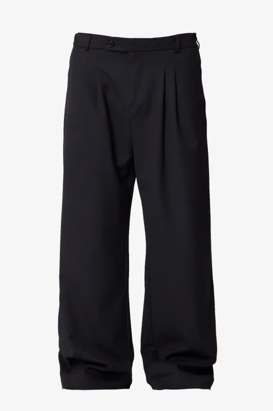 Easy Pleated Trouser Pants - Black sold by MNML