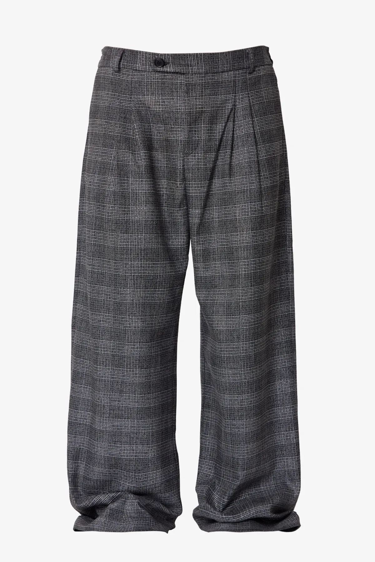 Plaid Barrel Trouser Pants - Grey sold by MNML product image thumbnail 2