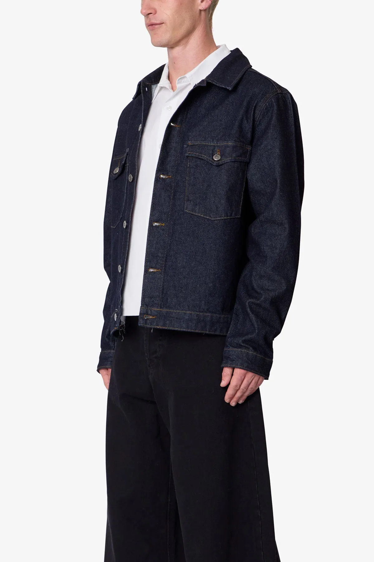 Raw Denim Jacket - Raw Blue sold by MNML product image thumbnail 4