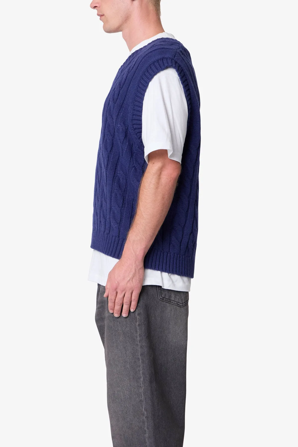 Knit Vest - Navy sold by MNML product image thumbnail 5