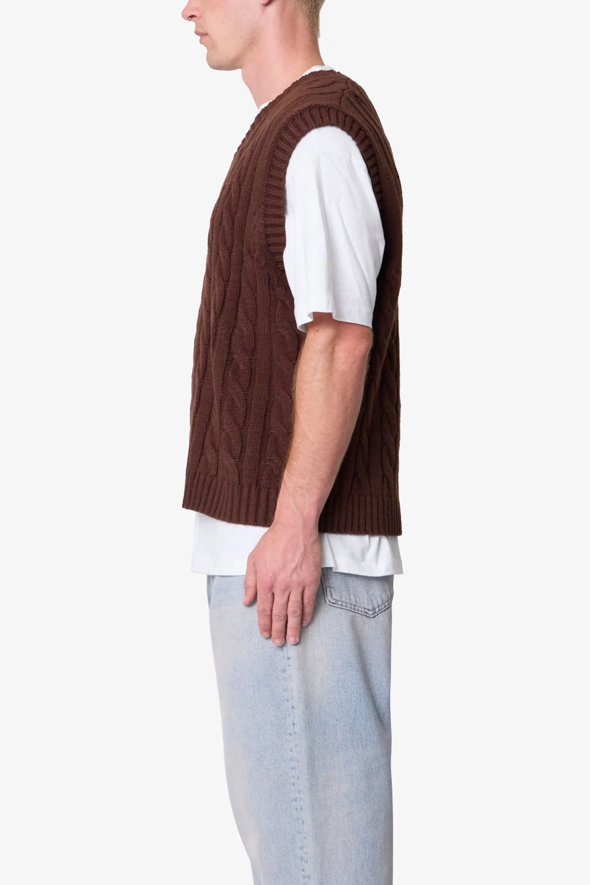Knit Vest - Brown sold by MNML product image thumbnail 5