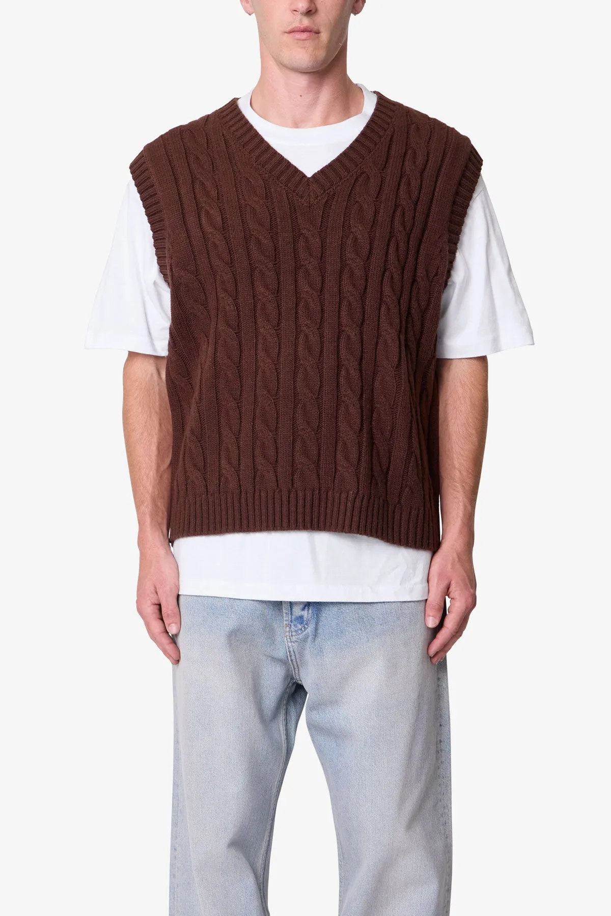 Knit Vest - Brown sold by MNML product image thumbnail 3