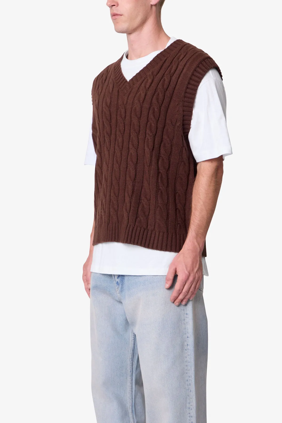 Knit Vest - Brown sold by MNML product image thumbnail 4