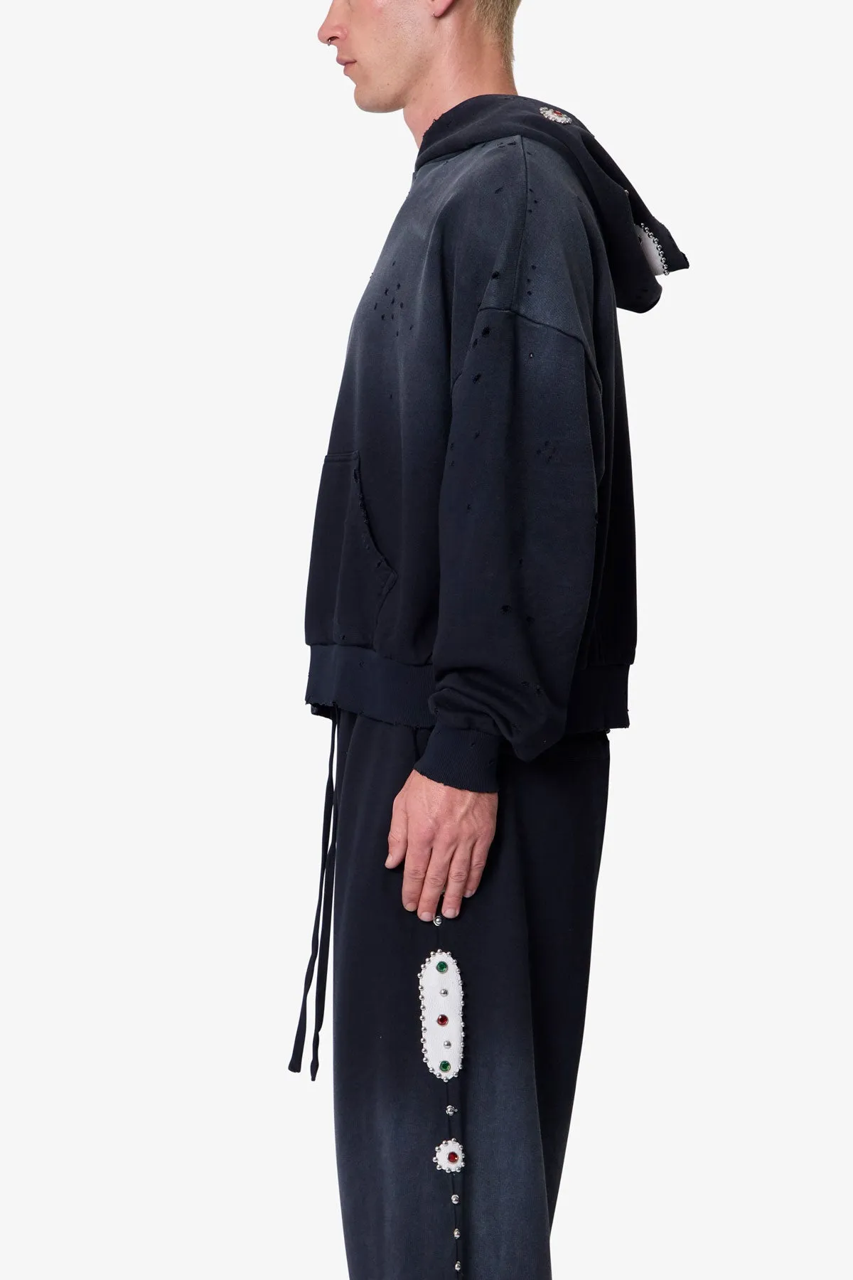 Mojave Hoodie - Washed Black sold by MNML product image thumbnail 4