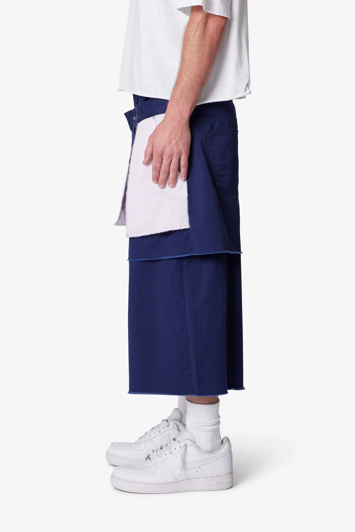 Ultra Baggy Inside Out Shorts - Navy sold by MNML product image thumbnail 4