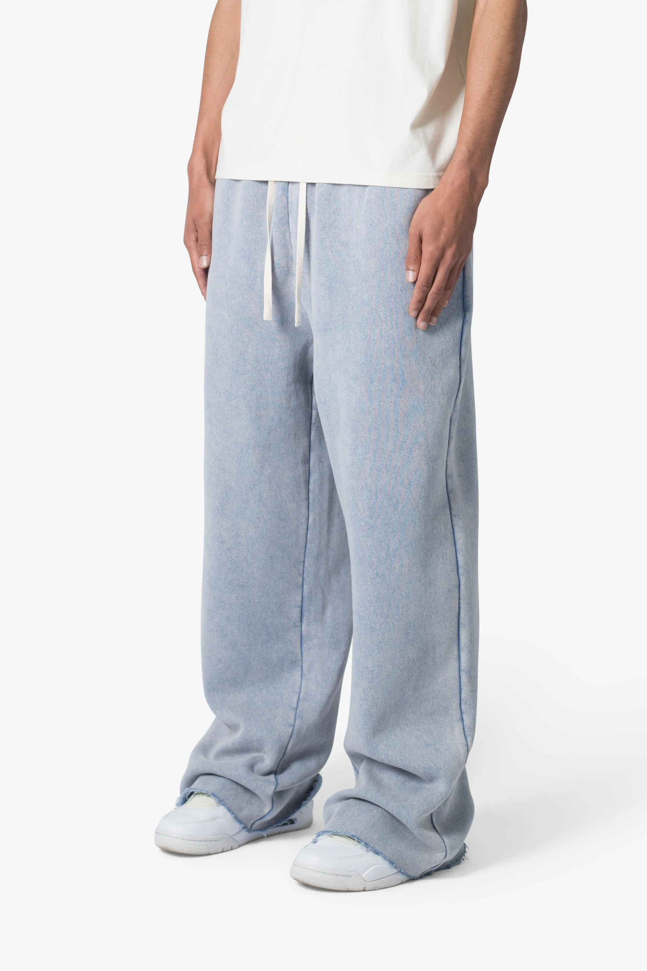 Washed Ultra Baggy Sweatpants - Washed Light Blue sold by MNML product image thumbnail 3