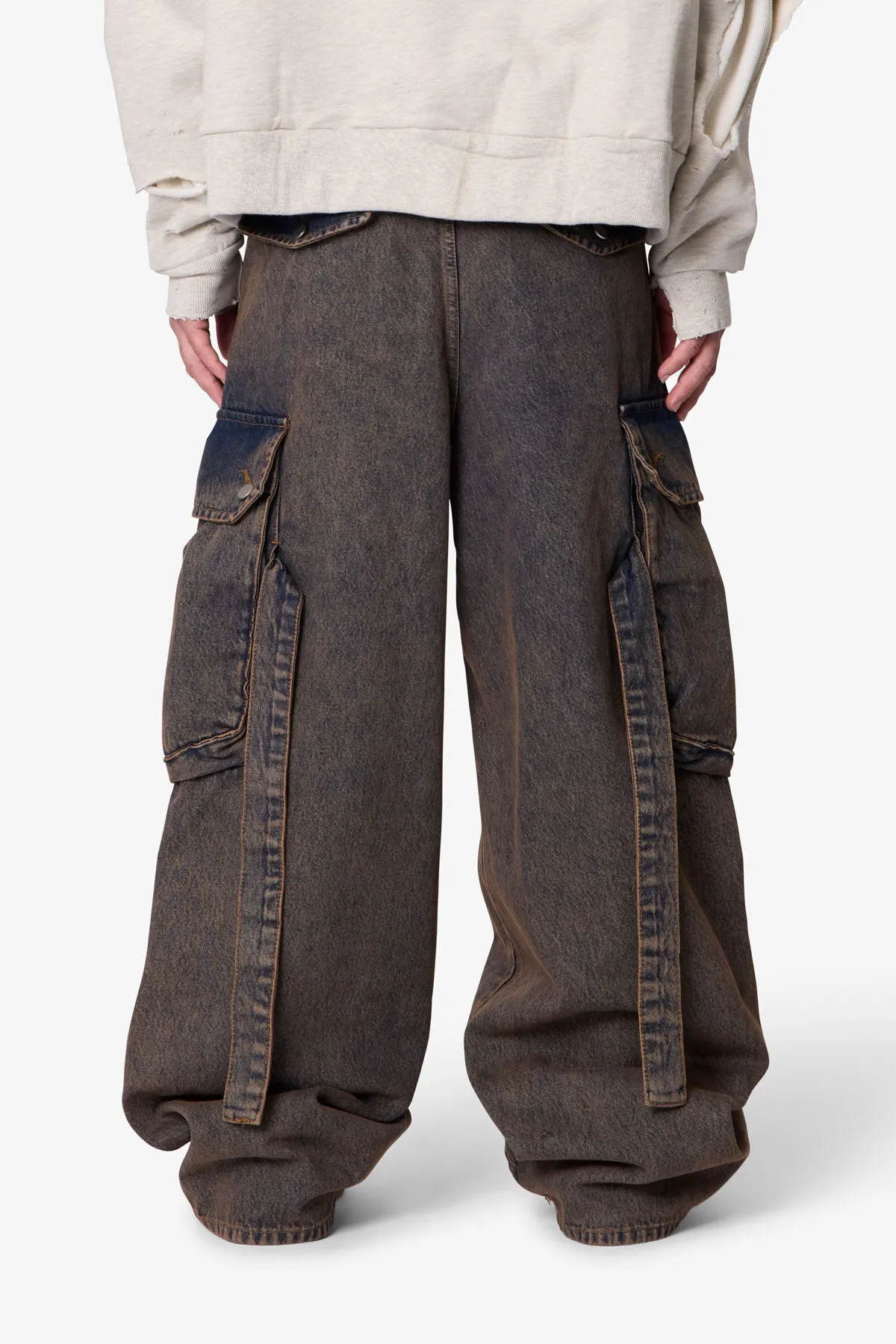 Washed Cargo Pants - Washed Brown sold by MNML product image thumbnail 5