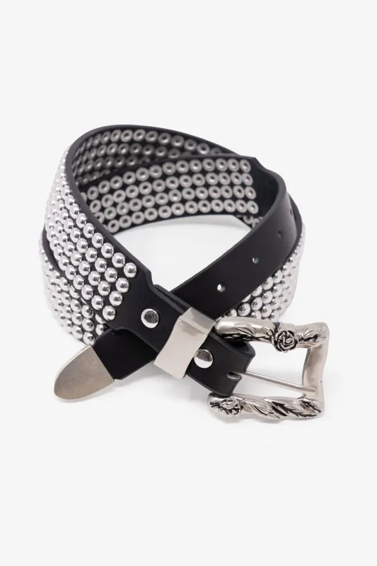 Vintage Studded Belt - Black sold by MNML