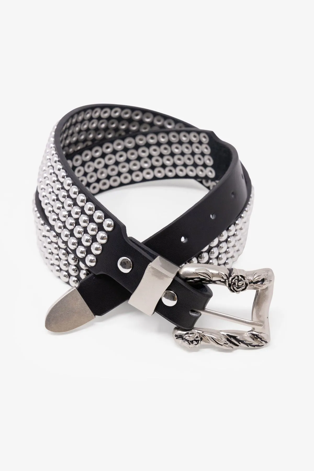 Vintage Studded Belt - Black sold by MNML