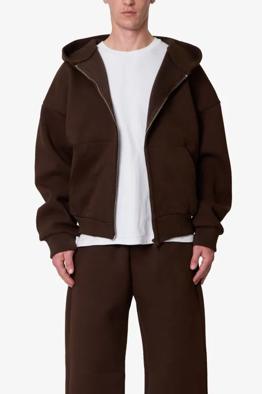 Stiff Lounge Zip Up Hoodie - Brown sold by MNML