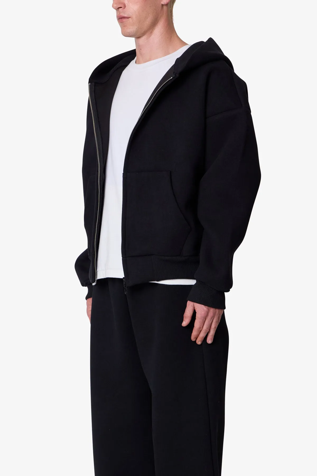 Stiff Lounge Zip Up Hoodie - Black sold by MNML product image thumbnail 3