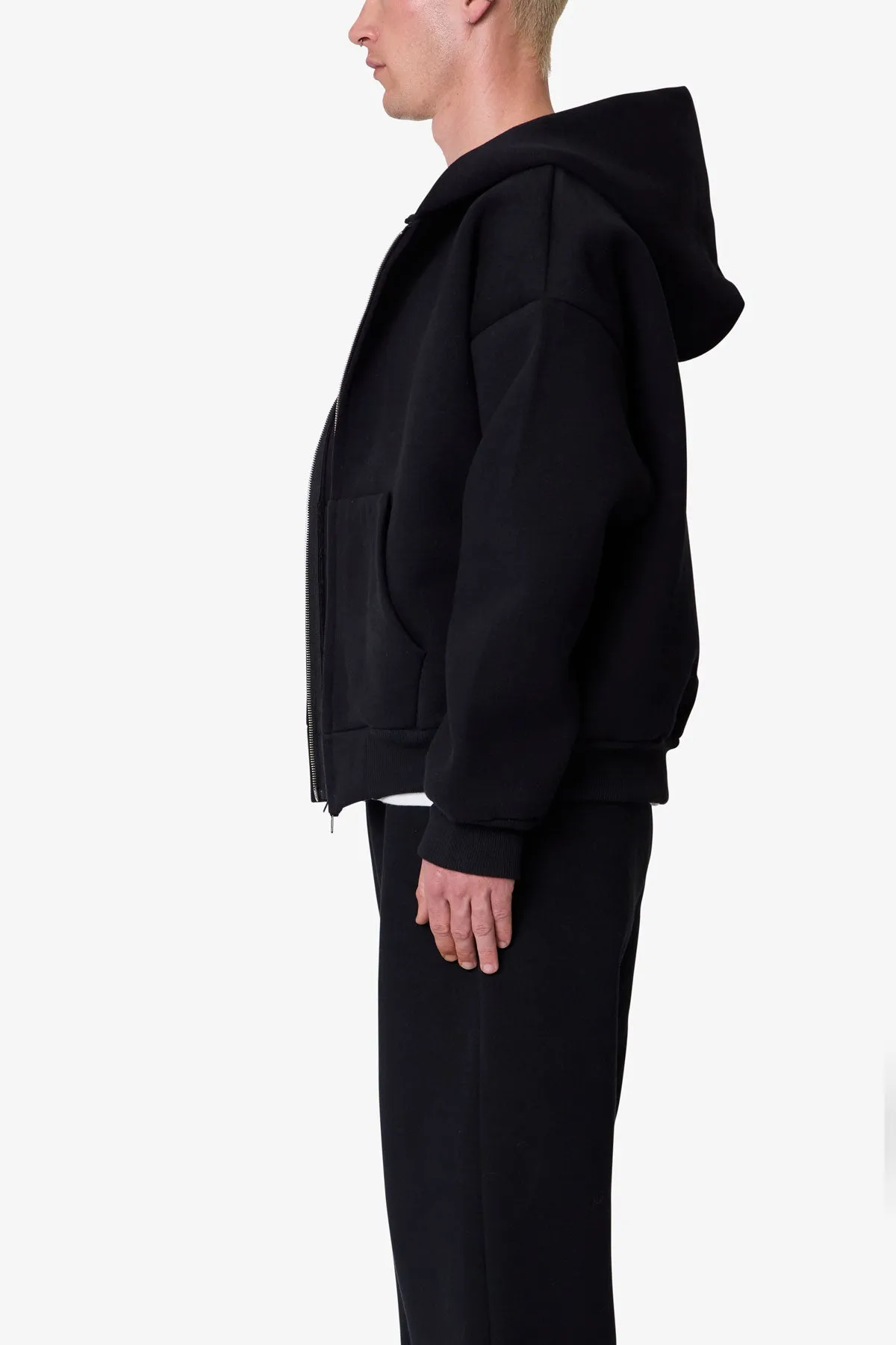 Stiff Lounge Zip Up Hoodie - Black sold by MNML product image thumbnail 4