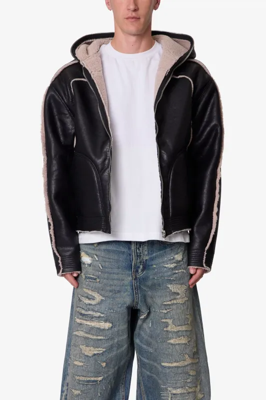 Shearling Lined Jacket - Black sold by MNML