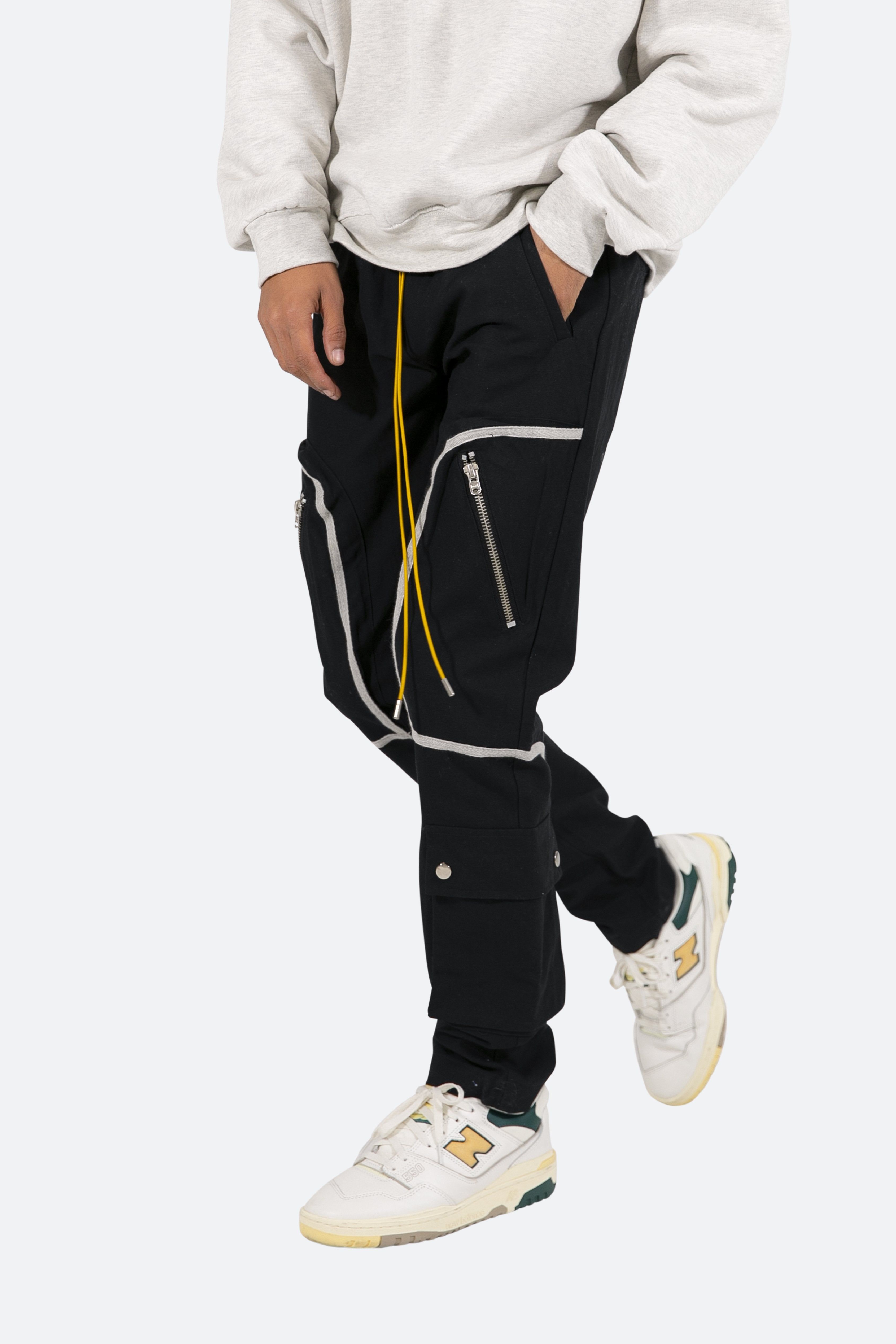 Contrast Taped Cargo Pants - Black sold by MNML product image thumbnail 7