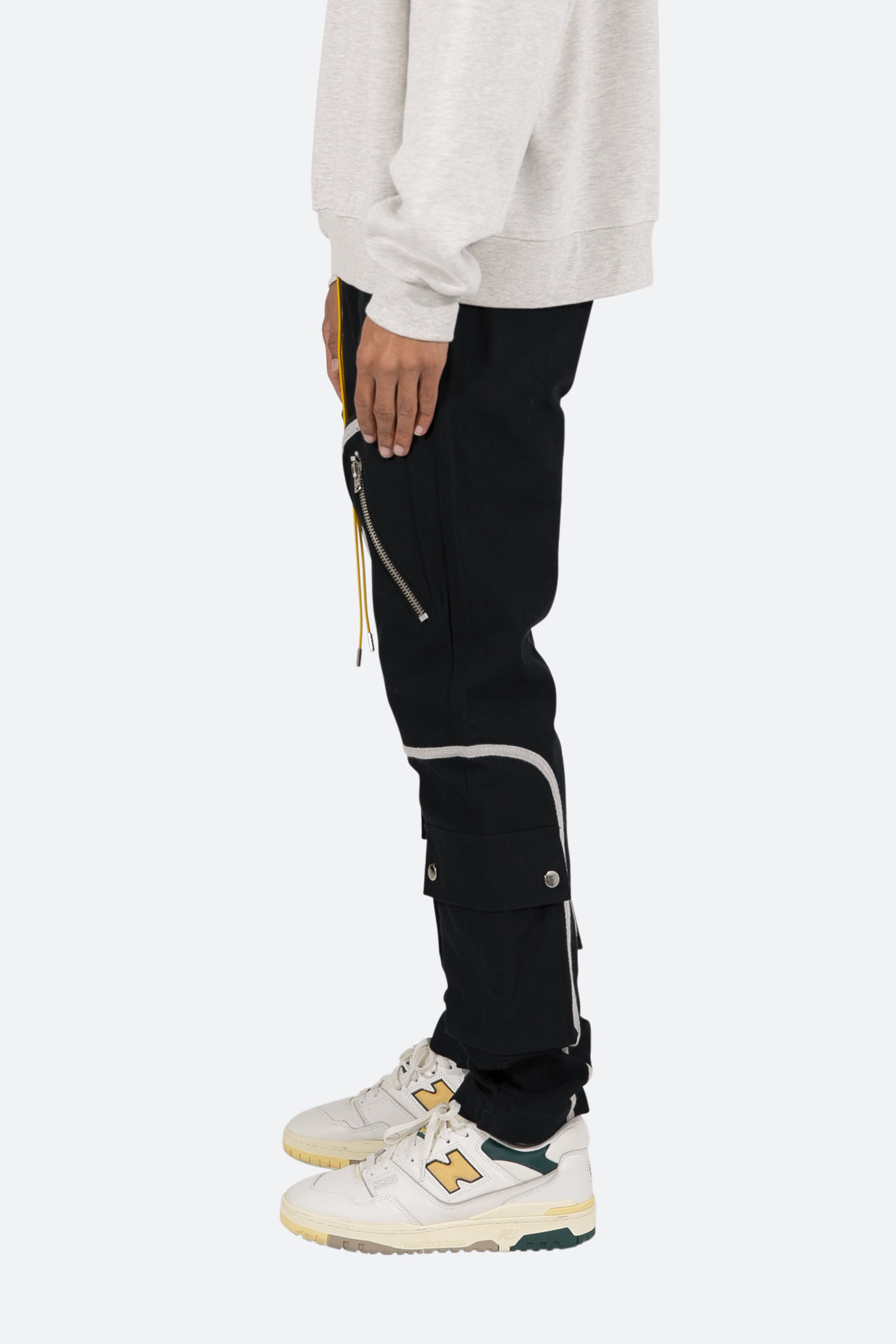 Contrast Taped Cargo Pants - Black sold by MNML product image thumbnail 4