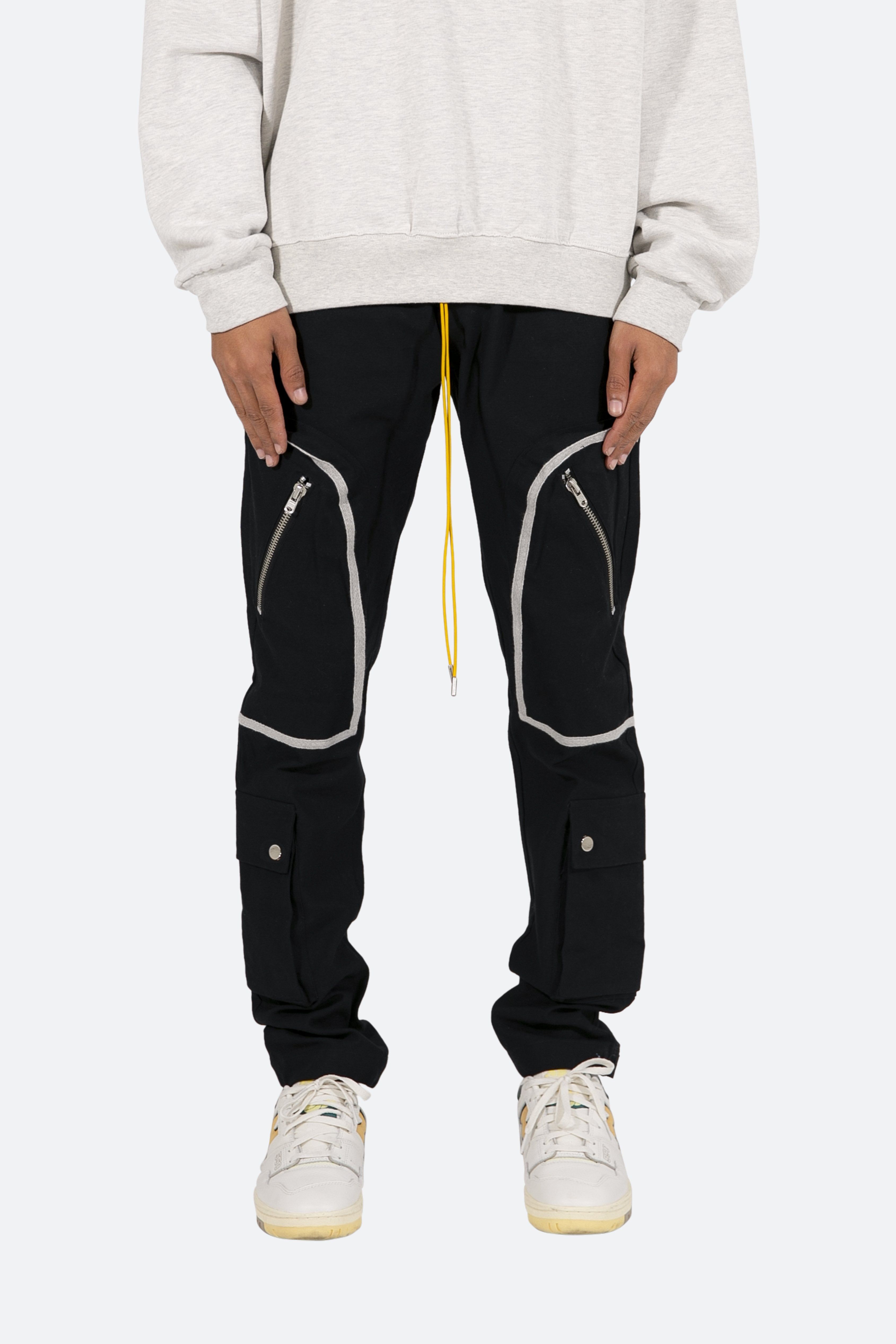 Contrast Taped Cargo Pants - Black sold by MNML product image thumbnail 2