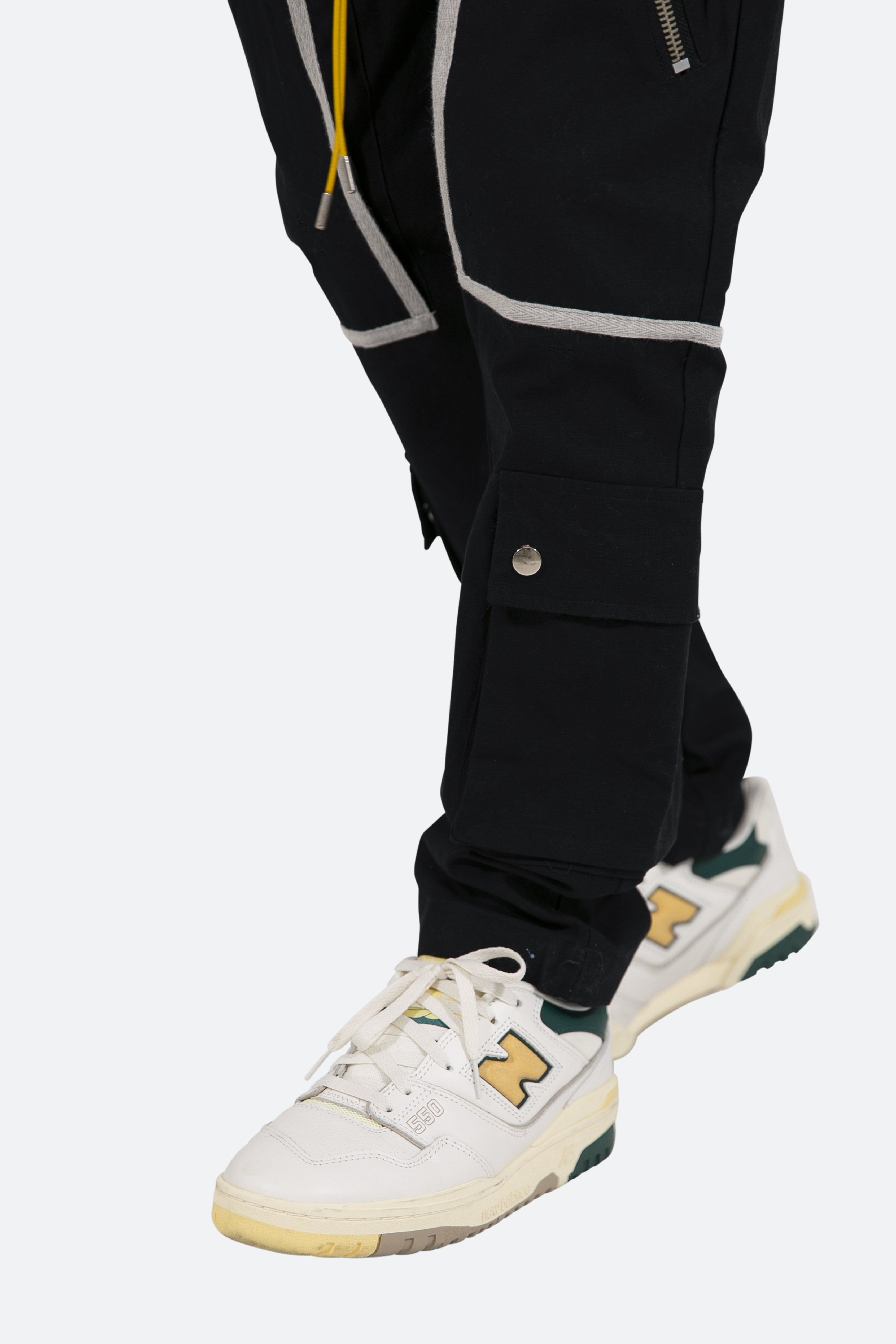 Contrast Taped Cargo Pants - Black sold by MNML product image thumbnail 8