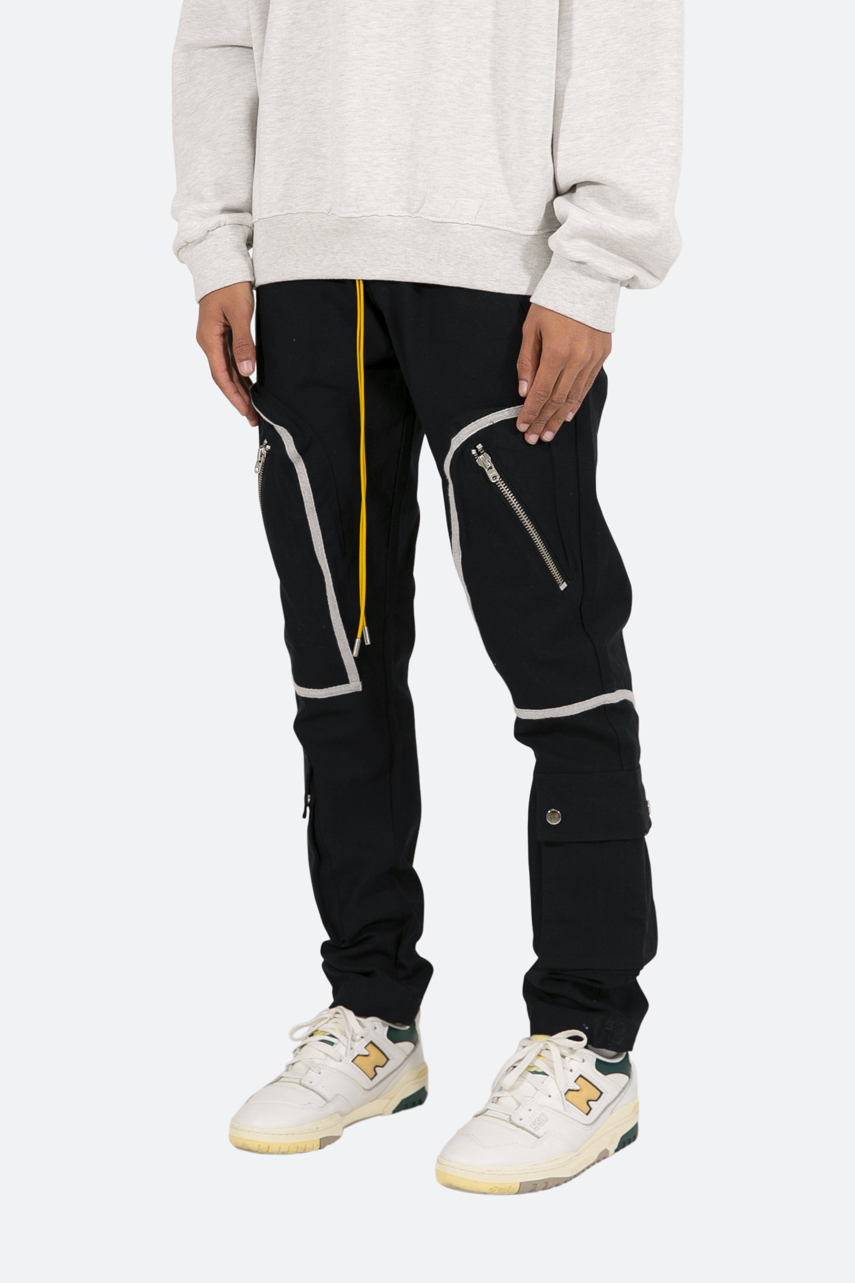 Contrast Taped Cargo Pants - Black sold by MNML product image thumbnail 3