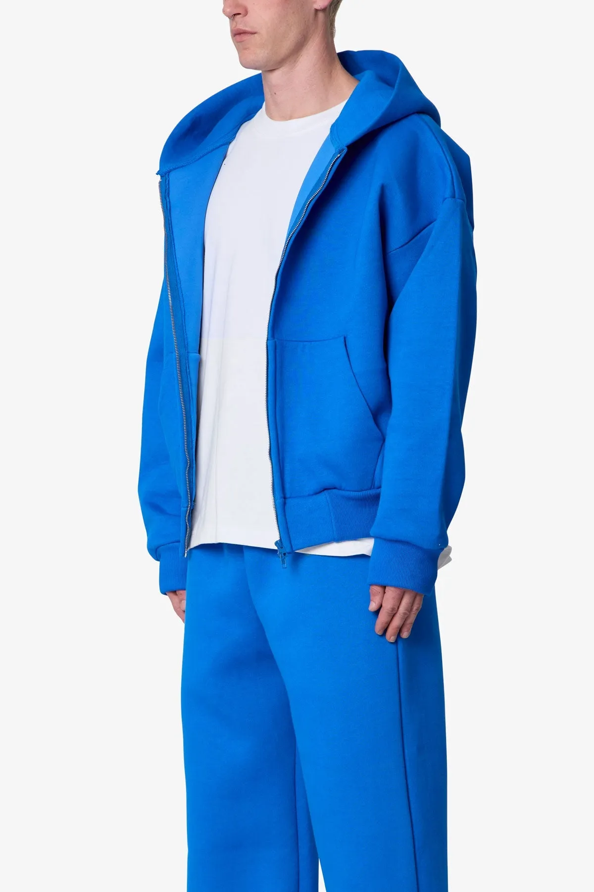Stiff Lounge Zip Up Hoodie - Blue sold by MNML product image thumbnail 3