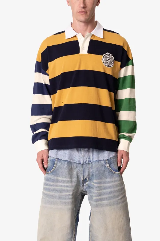 Striped Rugby L/S Shirt - Multi sold by MNML