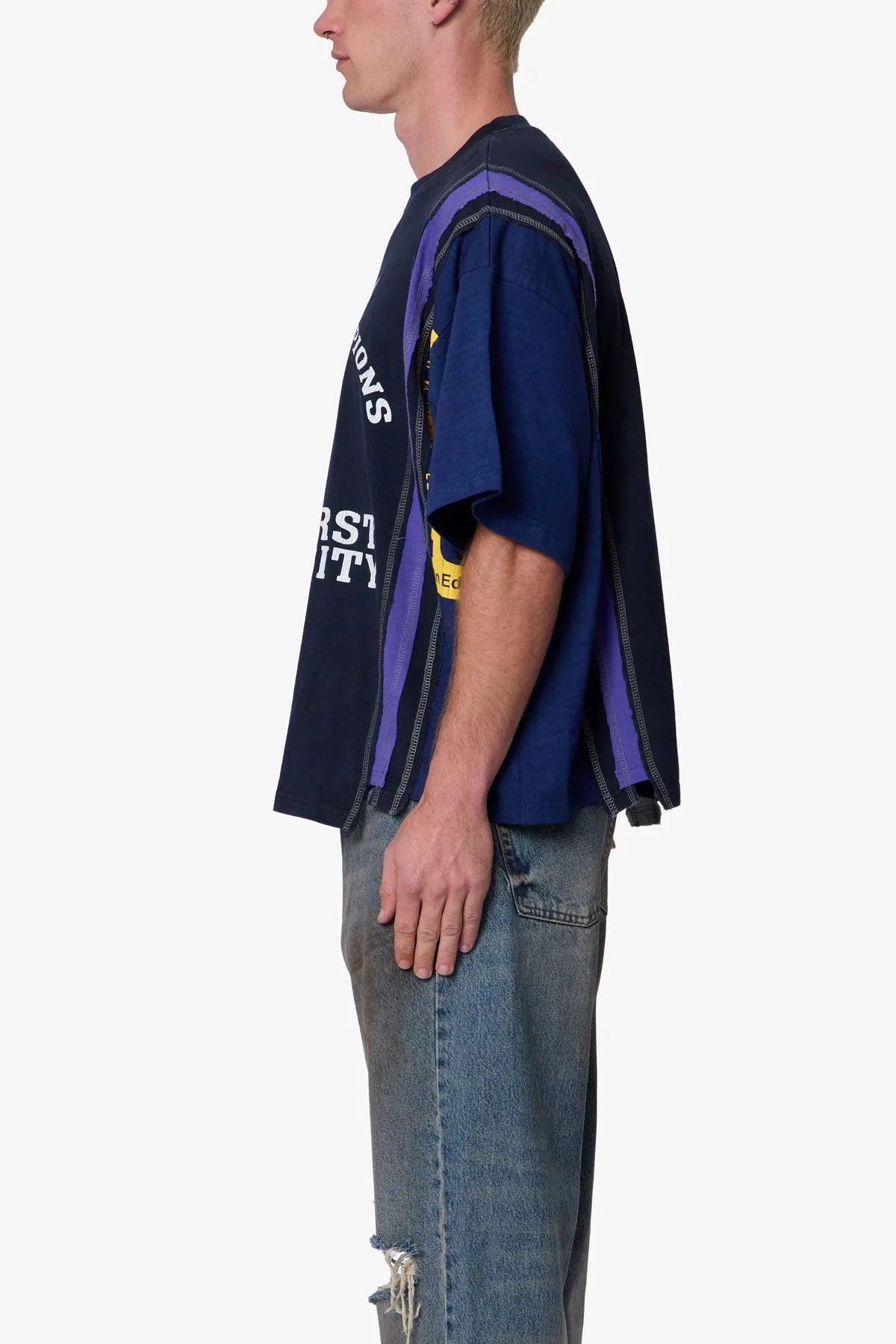 Multi Paneled Track Tee - Multi sold by MNML product image thumbnail 4