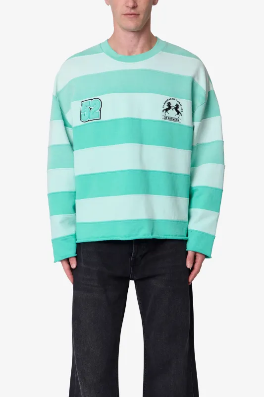 Striped Crewneck Sweater - Green sold by MNML