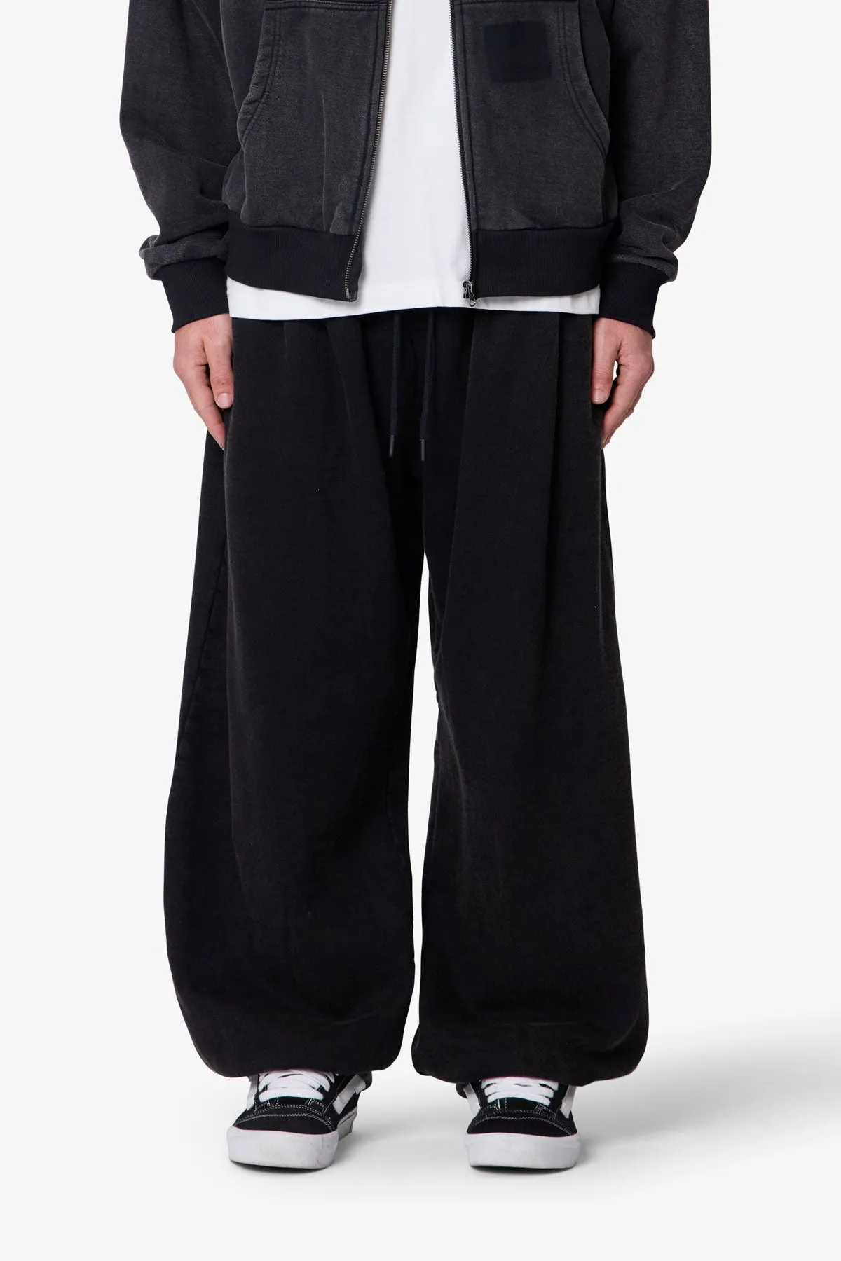 Cinched Baggy Sweatpants - Washed Black sold by MNML product image thumbnail 2