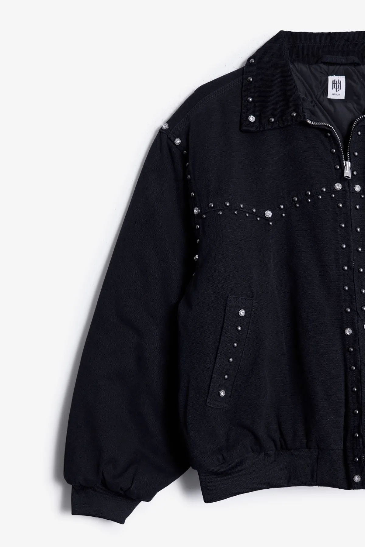 Studded Work Jacket - Washed Black sold by MNML product image thumbnail 4