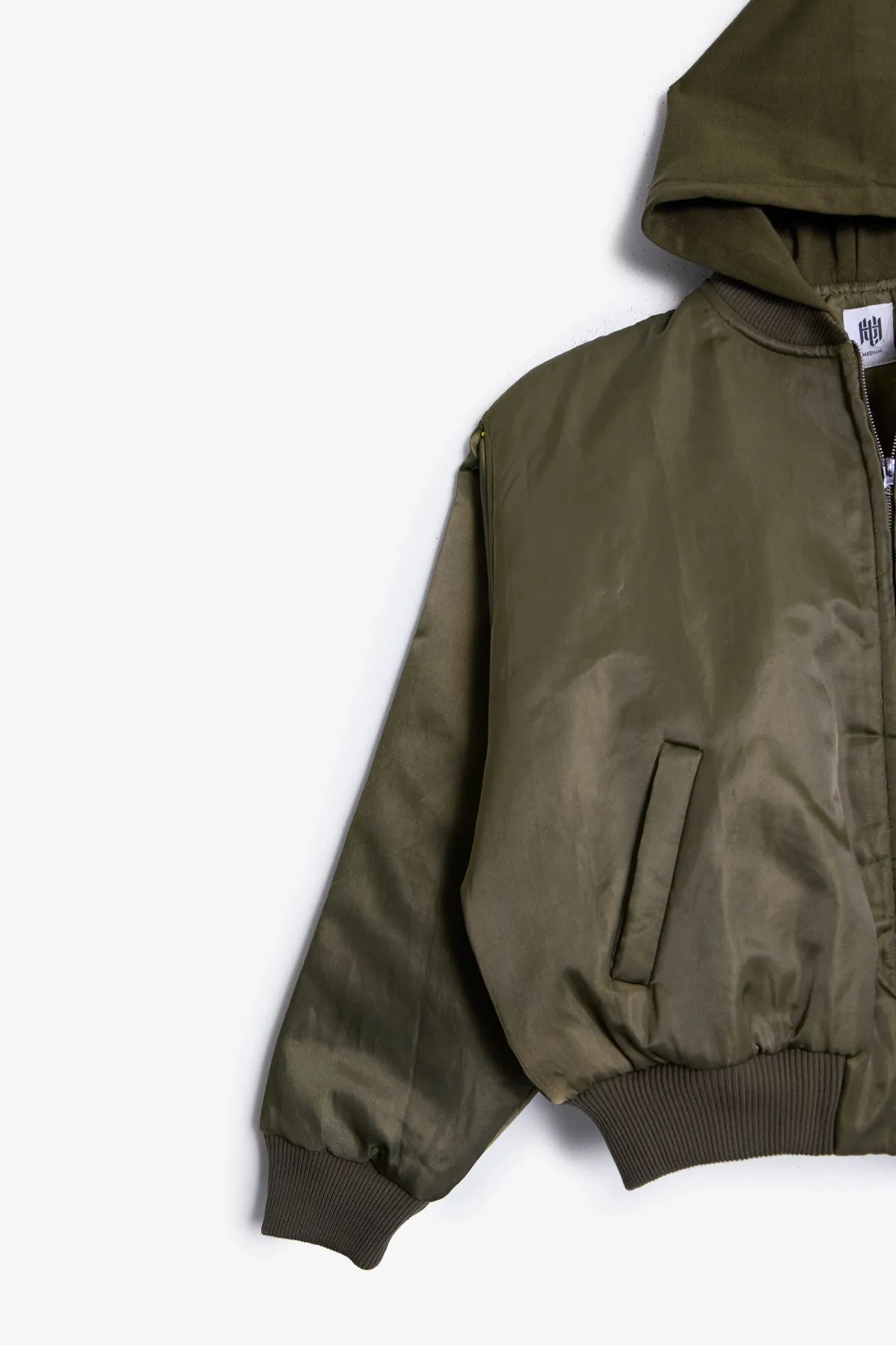 LWH Hooded Bomber Jacket - Olive sold by MNML product image thumbnail 4