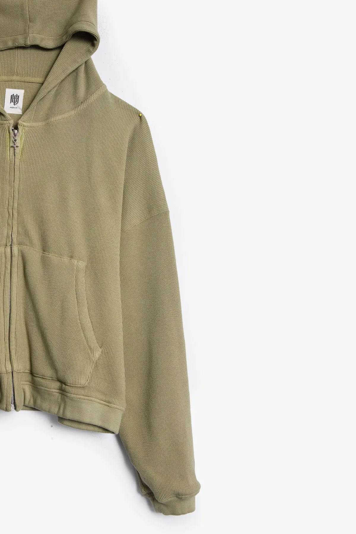 Double Layered Thermal Hoodie - Washed Olive sold by MNML product image thumbnail 5