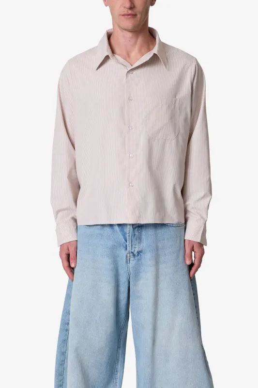 L/S Plaid Poplin Shirt - Brown sold by MNML