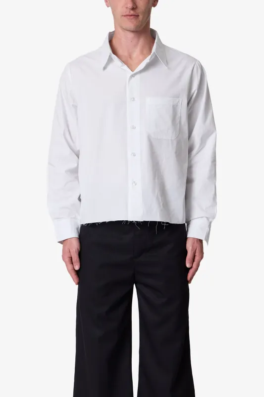 L/S Poplin Shirt - White sold by MNML