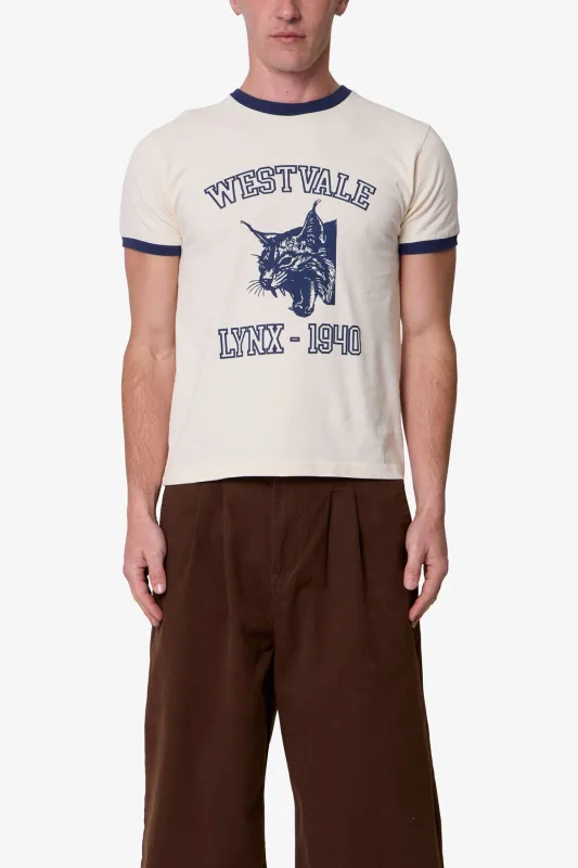 Lynx Ringer Tee - Off White sold by MNML