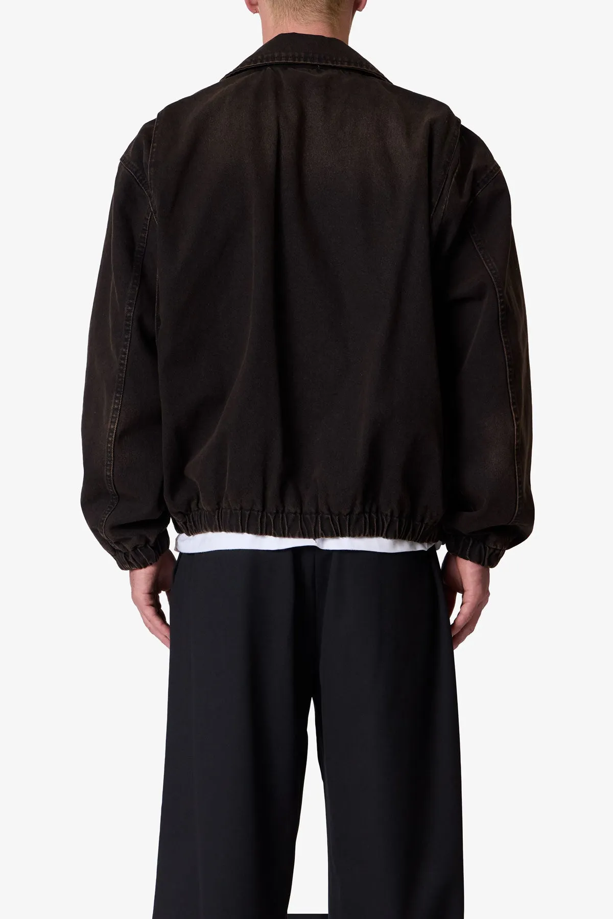 Collared Cinch jacket - Washed Black sold by MNML product image thumbnail 5