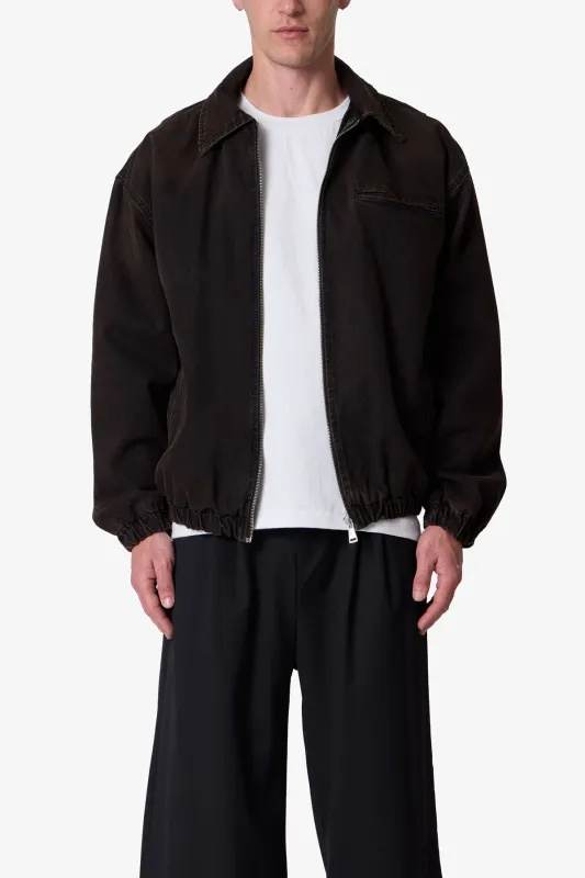 Collared Cinch jacket - Washed Black sold by MNML