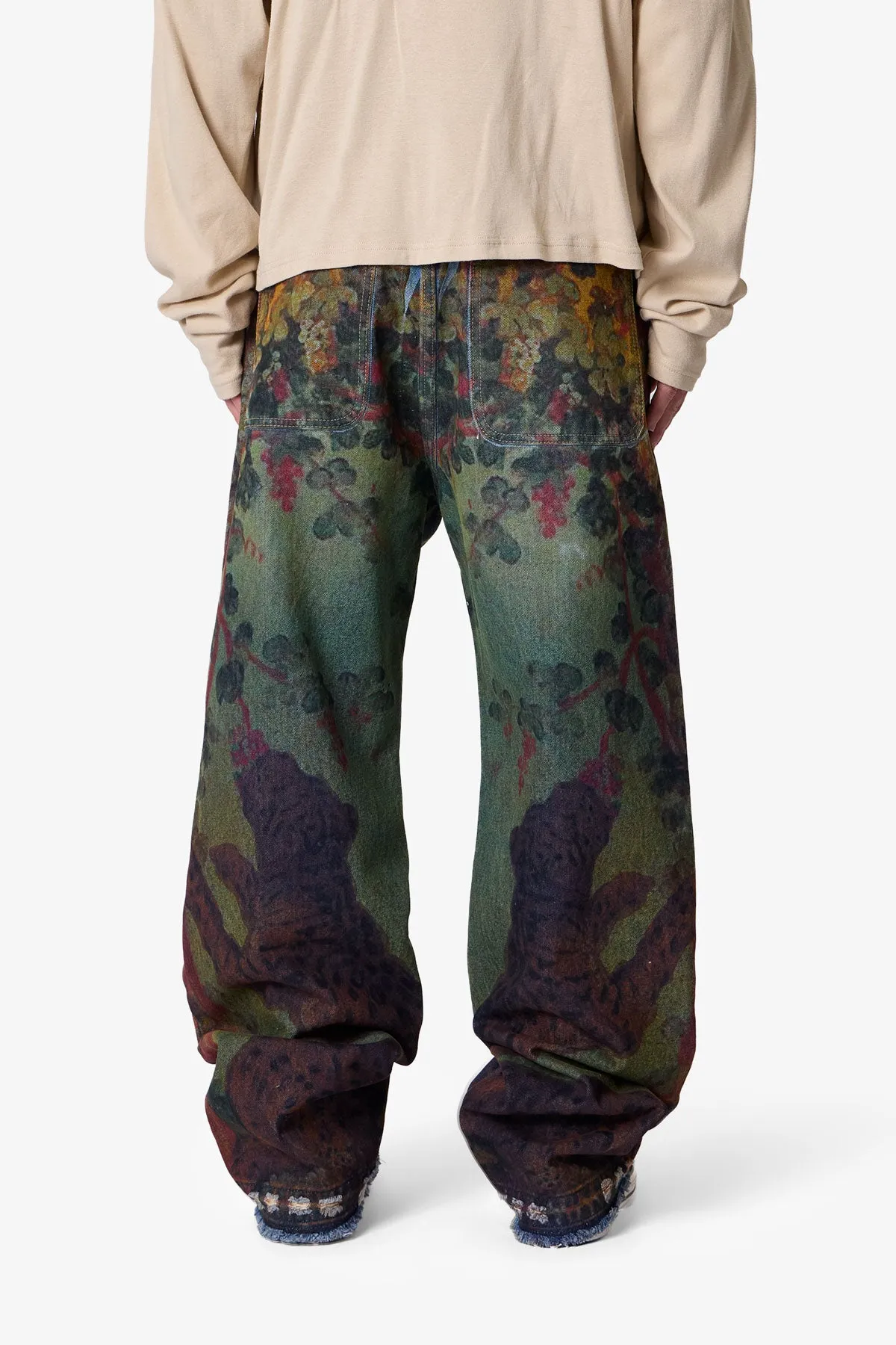 Ultra Baggy Leopard Denim - Multi sold by MNML product image thumbnail 5