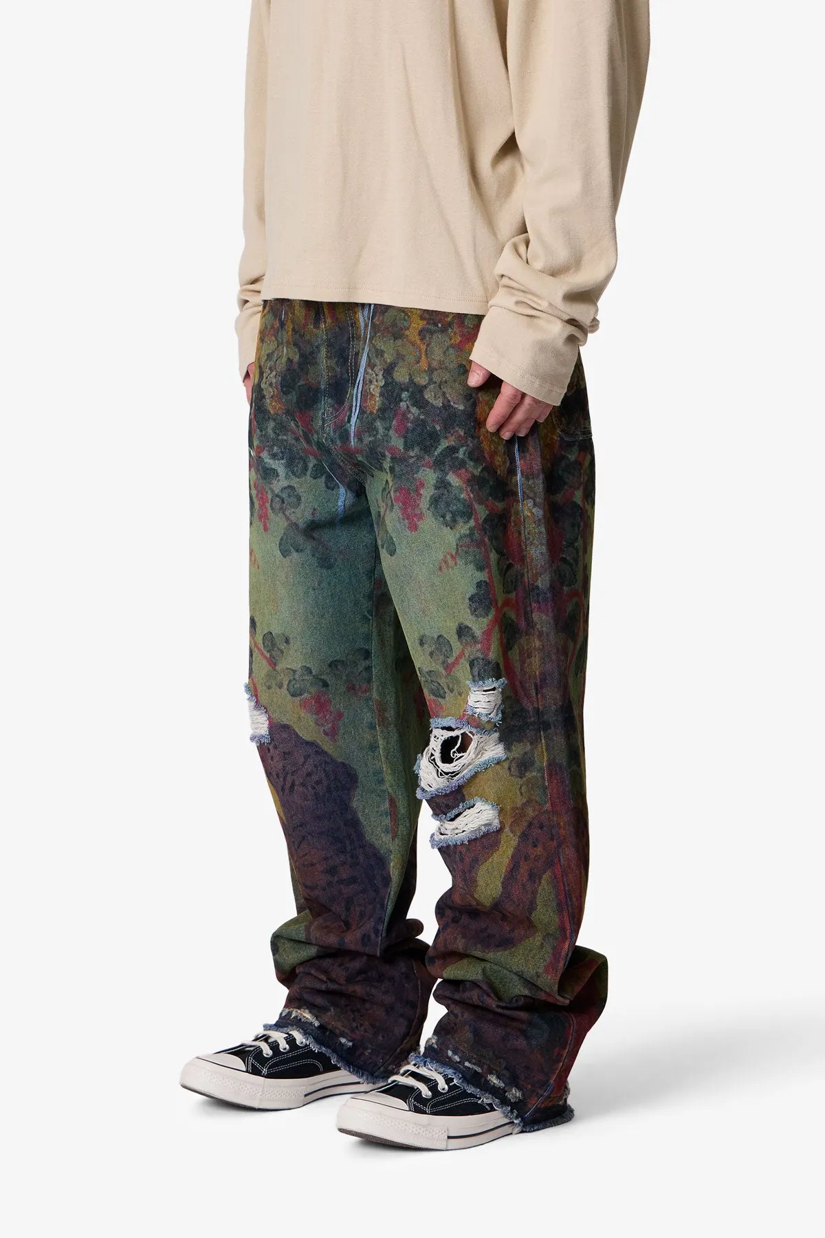 Ultra Baggy Leopard Denim - Multi sold by MNML product image thumbnail 3