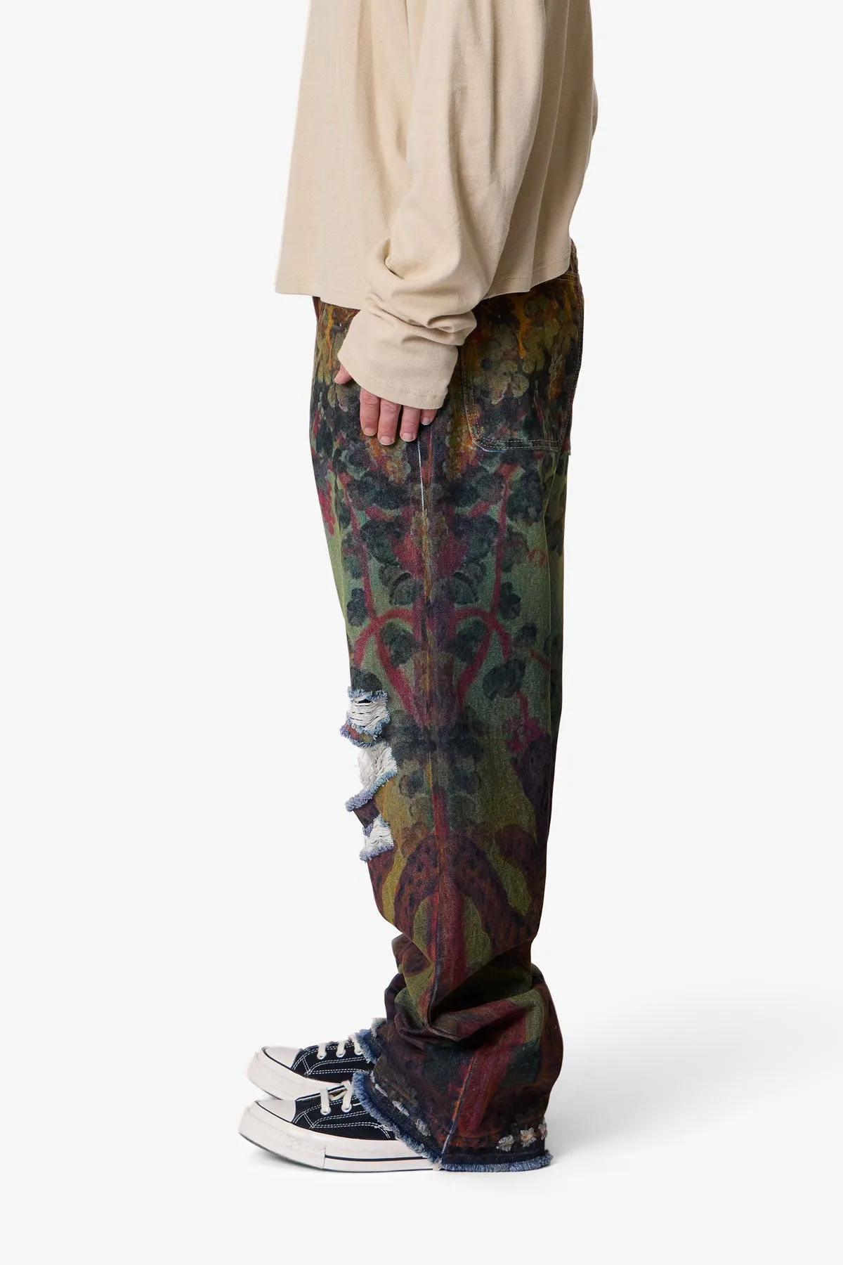 Ultra Baggy Leopard Denim - Multi sold by MNML product image thumbnail 4