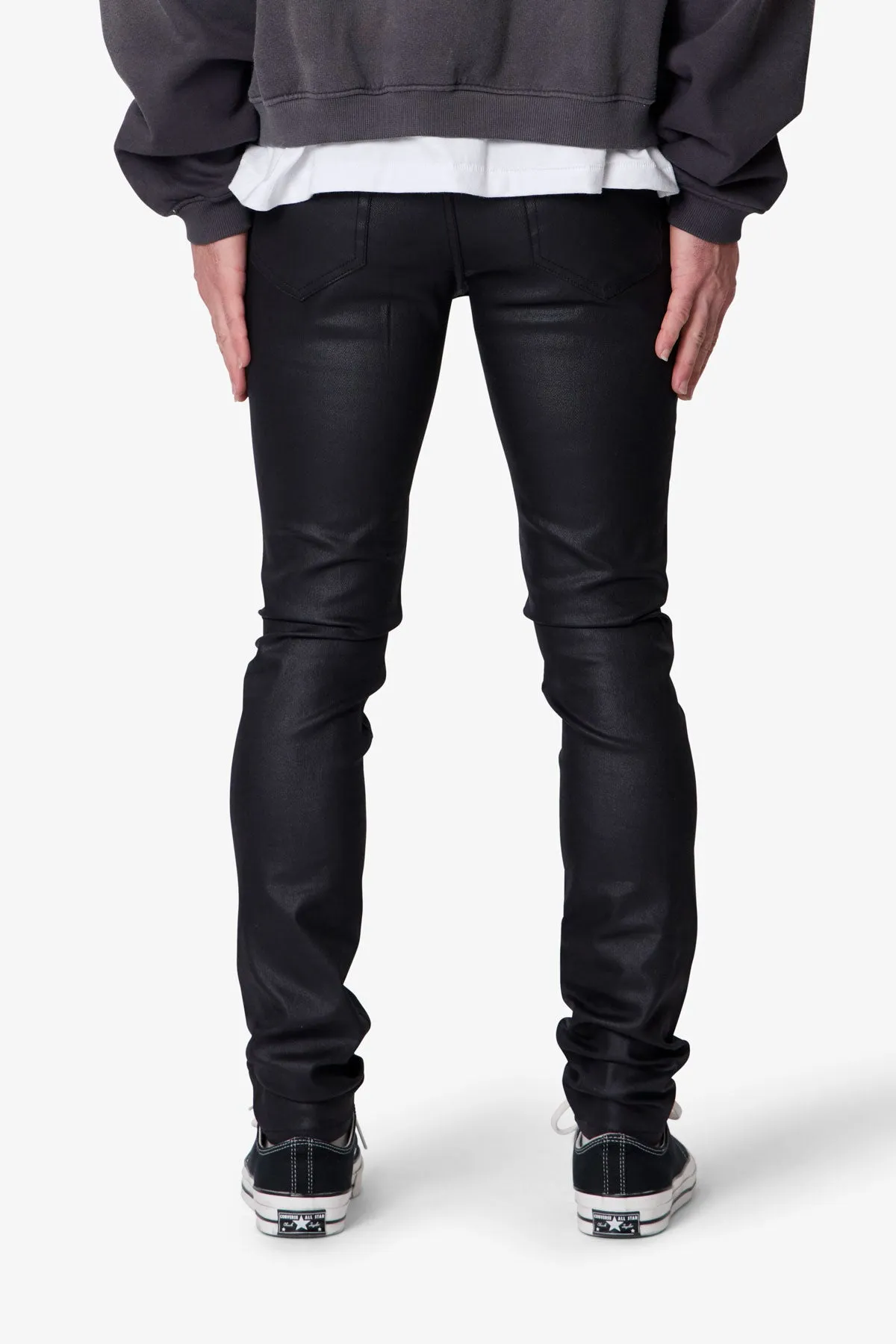 Skinny Waxed Denim - Black sold by MNML product image thumbnail 5